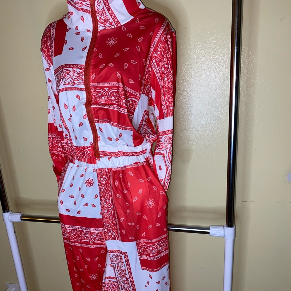 2pc jacket and pant set bandana
